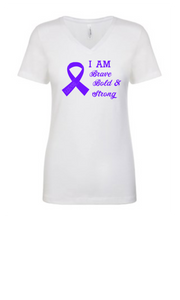 Lupus I am Brave Bold & Strong V neck Shirt